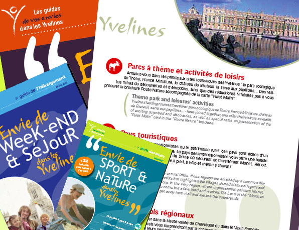 Conseil général des Yvelines, projet de brochures touristiques.